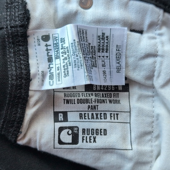 Carhartt Black Double Front Pants Size 4 - Picture 8 of 8